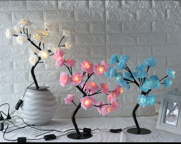 LED Tree Lamp Rose Small Tree Lamp Modeling Lamp Table Lamp