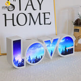 Valentines Day Decor LED LOVE Light Valentines Day Gift For Girlfriend Bithday Wedding Party Decoration Romantic Wedding Decor