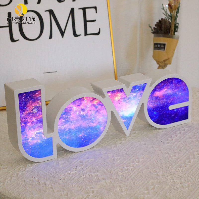 Valentines Day Decor LED LOVE Light Valentines Day Gift For Girlfriend Bithday Wedding Party Decoration Romantic Wedding Decor